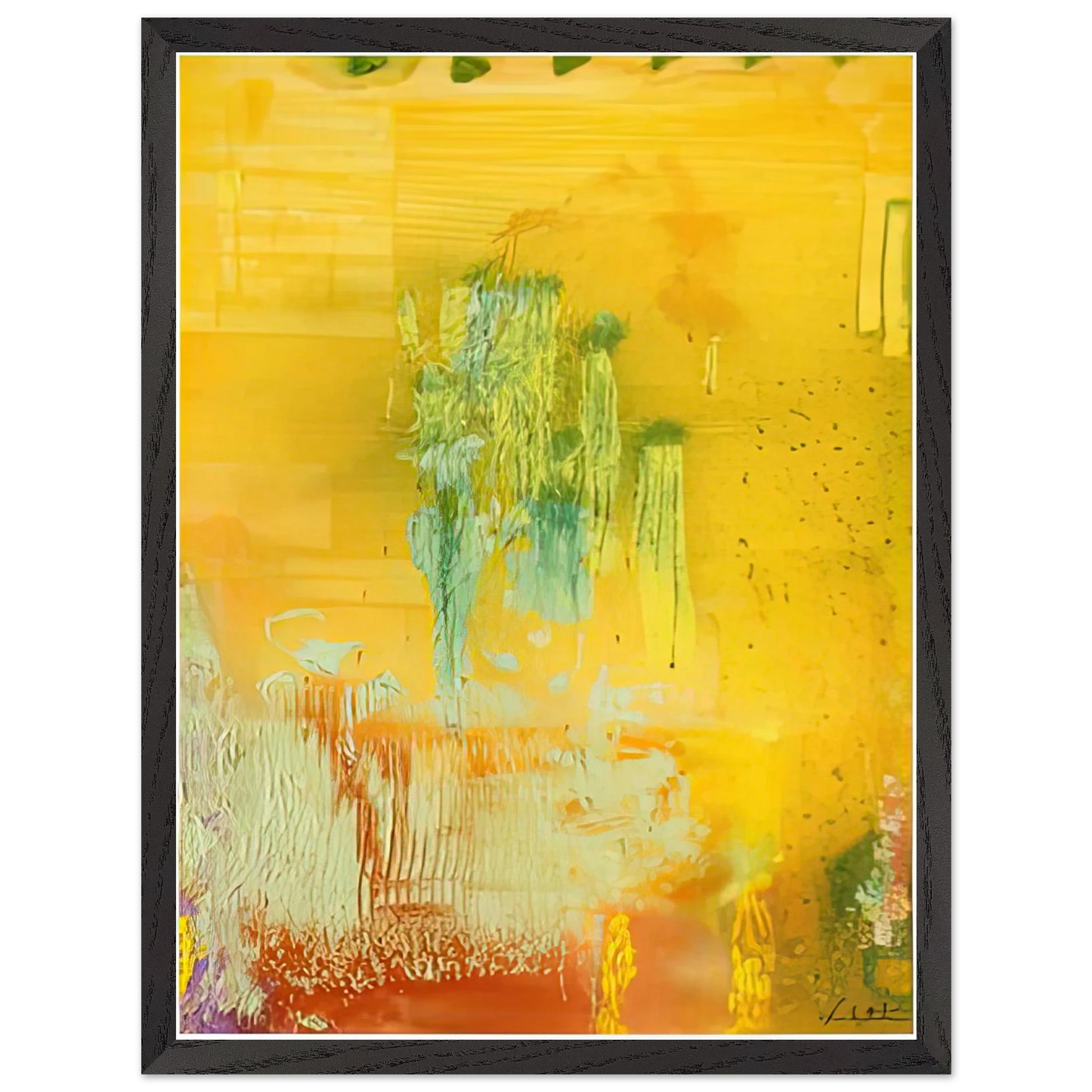 Helen Frankenthaler - Aspens, 1991- Wall Art - 21x29.7 cm / 8x12" - Premium Wooden Framed Poster With Fine Art Paper - White frame