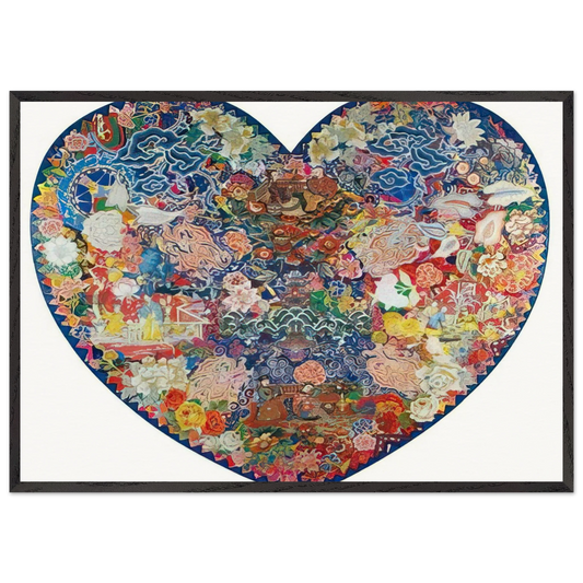 Pagoda - 1982 - Miriam Schapiro Framed Art Print – Black Wooden Frame - Default Title - -Framed Art Print