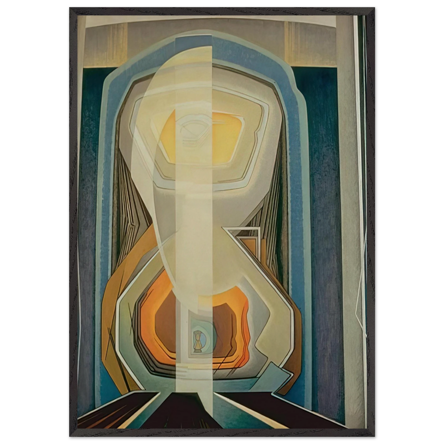 Abstract Painting 20 - 1942 - Lawren Harris Framed Art Print – Black Wooden Frame - Default Title - -Framed Art Print