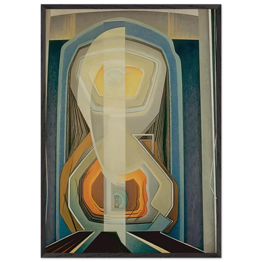 Abstract Painting 20 - 1942 - Lawren Harris Framed Art Print – Black Wooden Frame - Default Title - -Framed Art Print