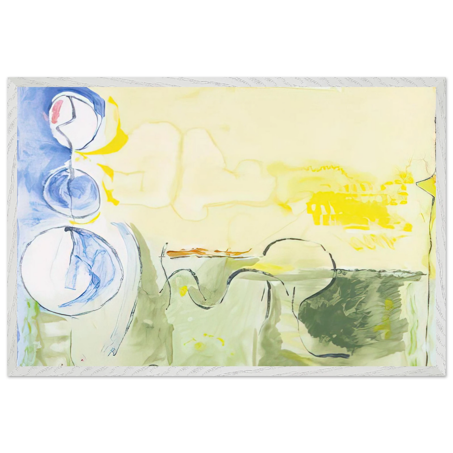 Helen Frankenthaler - Flotilla - 2006 Wall art - A3 (29.7 x 42  cm) - Premium Wooden Framed Poster With Fine Art Paper - Wood frame