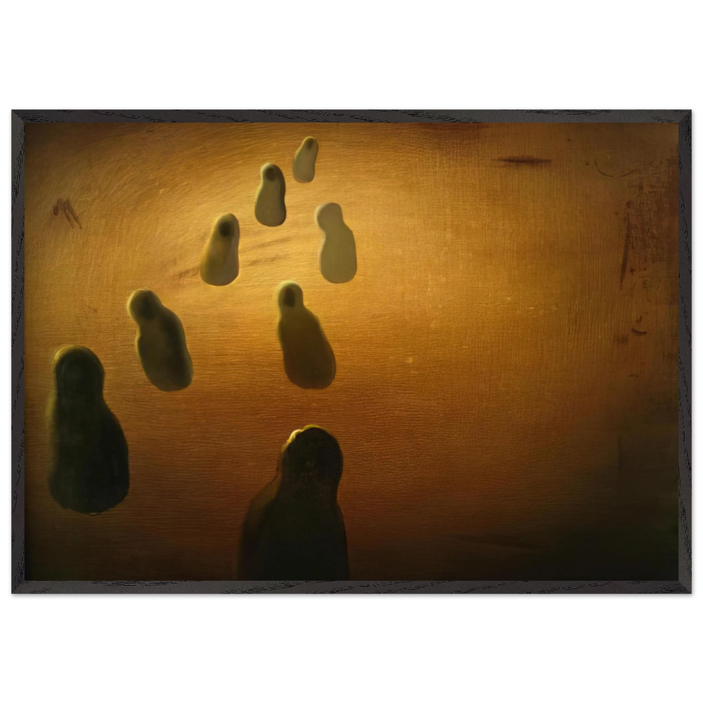 STUDY FOR DEOXYRIBONUCLEIC ACID ARABS - Salvador Dali Framed Art Print – Black Wooden Frame - Default Title - -Framed Art Print