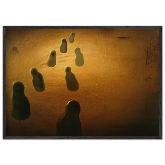 STUDY FOR DEOXYRIBONUCLEIC ACID ARABS - Salvador Dali Framed Art Print – Black Wooden Frame - Default Title - -Framed Art Print