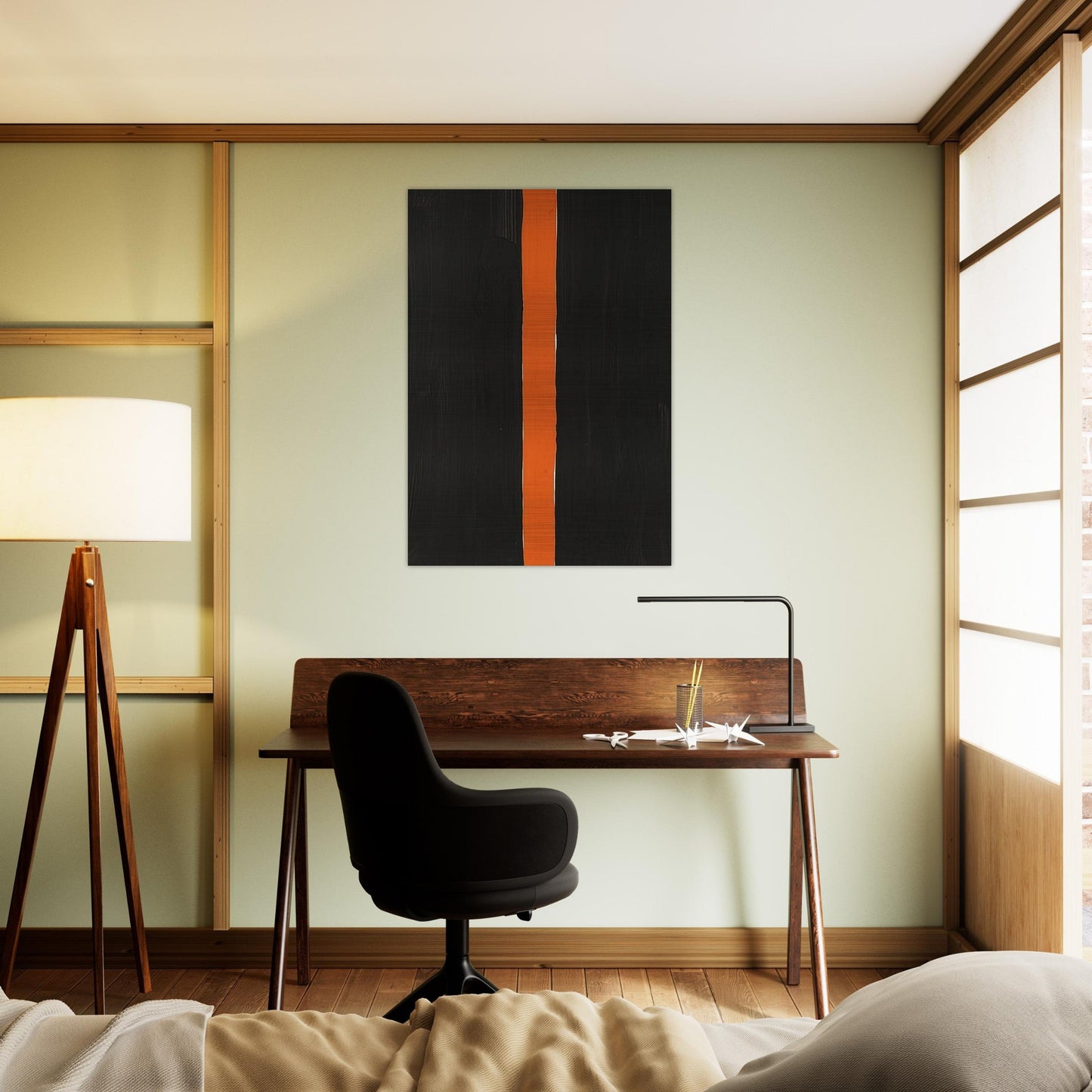 Untitled Black and Orange - 1988 - Gunther Forg Brushed Aluminum Print - 70x100 cm / 28x40 inches | Gunther Forg Aluminum Print | Gunther Forg Prints