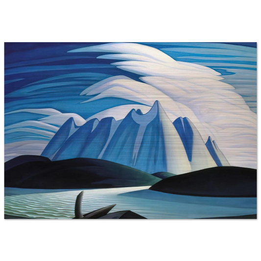 Lake and Mountains - 1928 - Lawren Harris Brushed Aluminum Print - 70x100 cm / 28x40 inches | Lawren Harris Aluminum Print | Lawren Harris Prints