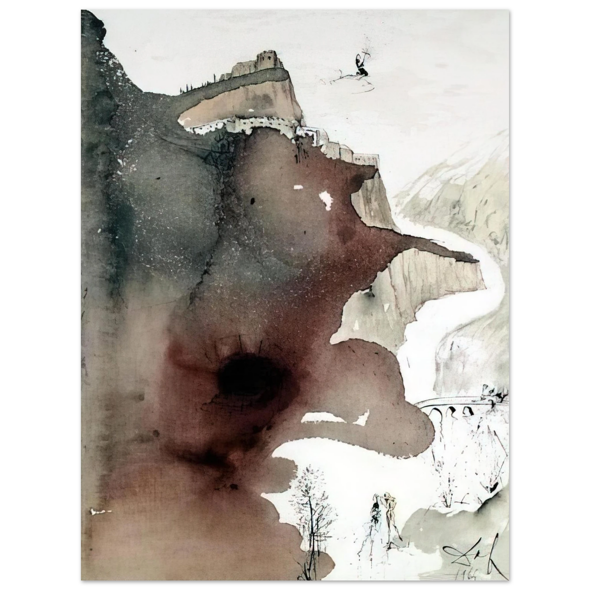 Salvador Dali - ET BAPTIZATUS EST A IOANNE IN IORDANE LUKE 3 3 Fine Art Poster - Default Title