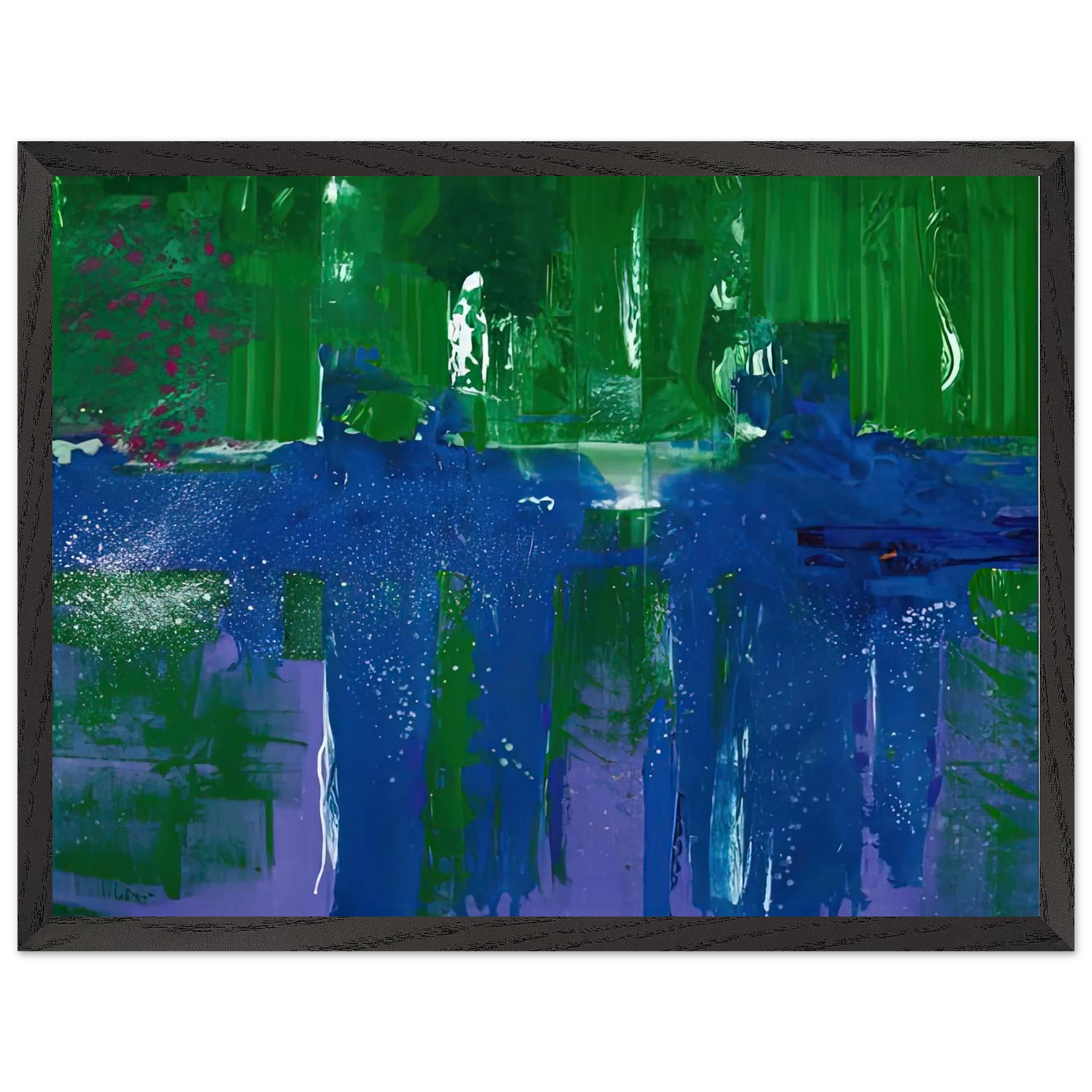 Helen Frankenthaler - Grotto, 1990- Wall Art - 21x29.7 cm / 8x12" - Premium Wooden Framed Poster With Fine Art Paper - Wood frame