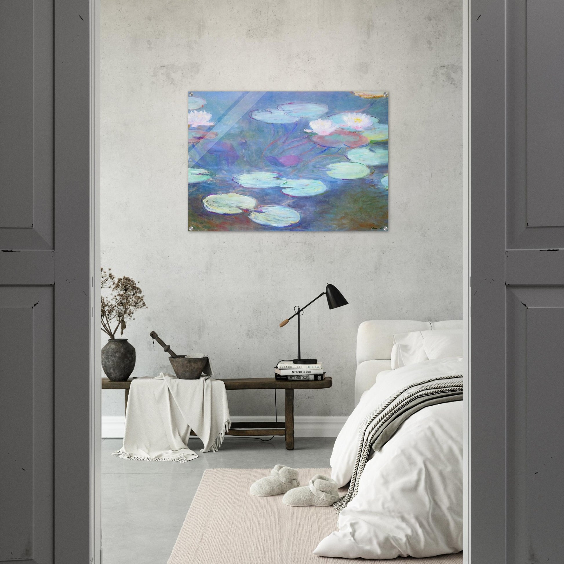 Water Lilies, Pink - claude monet Acrylic Print - 70x100 cm / 28x40″ inches