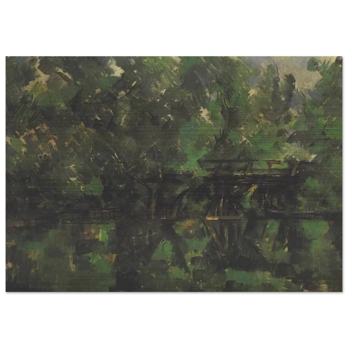 Bridge over the pond - Paul Cézanne Brushed Aluminum Print - 70x100 cm / 28x40 inches | Paul Cézanne Aluminum Print | Paul Cézanne Prints