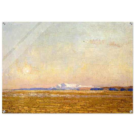 Moonrise at Sunset, Harney Desert - Childe Hassam Acrylic Print - 70x100 cm / 28x40″ inches | Childe Hassam Wall Art | Childe Hassam Prints