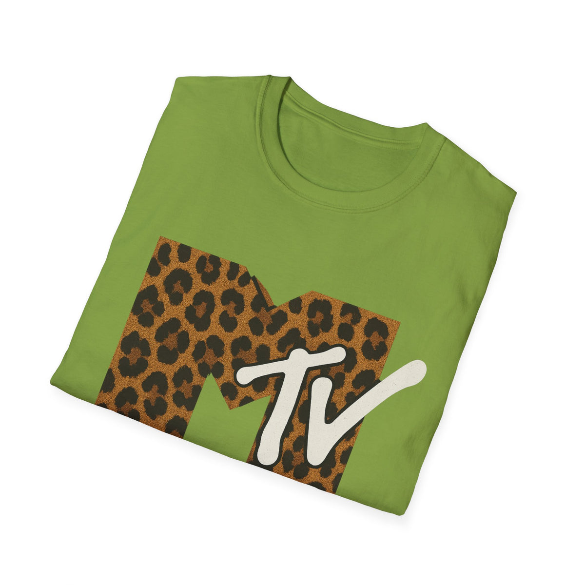 Vintage MTV Cheetah Print Graphic T-Shirt Retro Music Television 80s 90s Throwback Band Tee Unisex Animal Print Rock Shirt