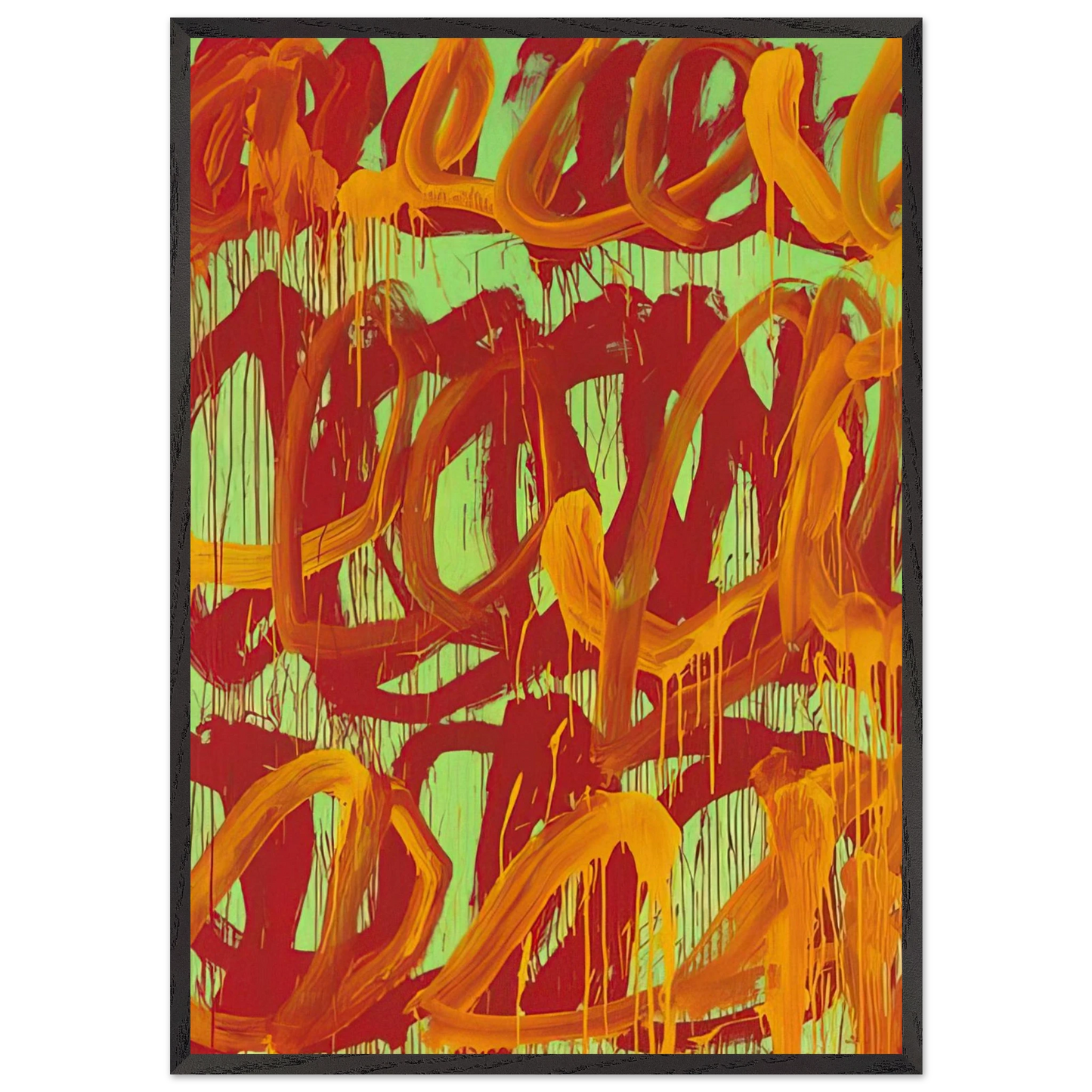 Camino Real  II  - Cy Twombly Framed Art Print – Black Wooden Frame - Default Title - -Framed Art Print