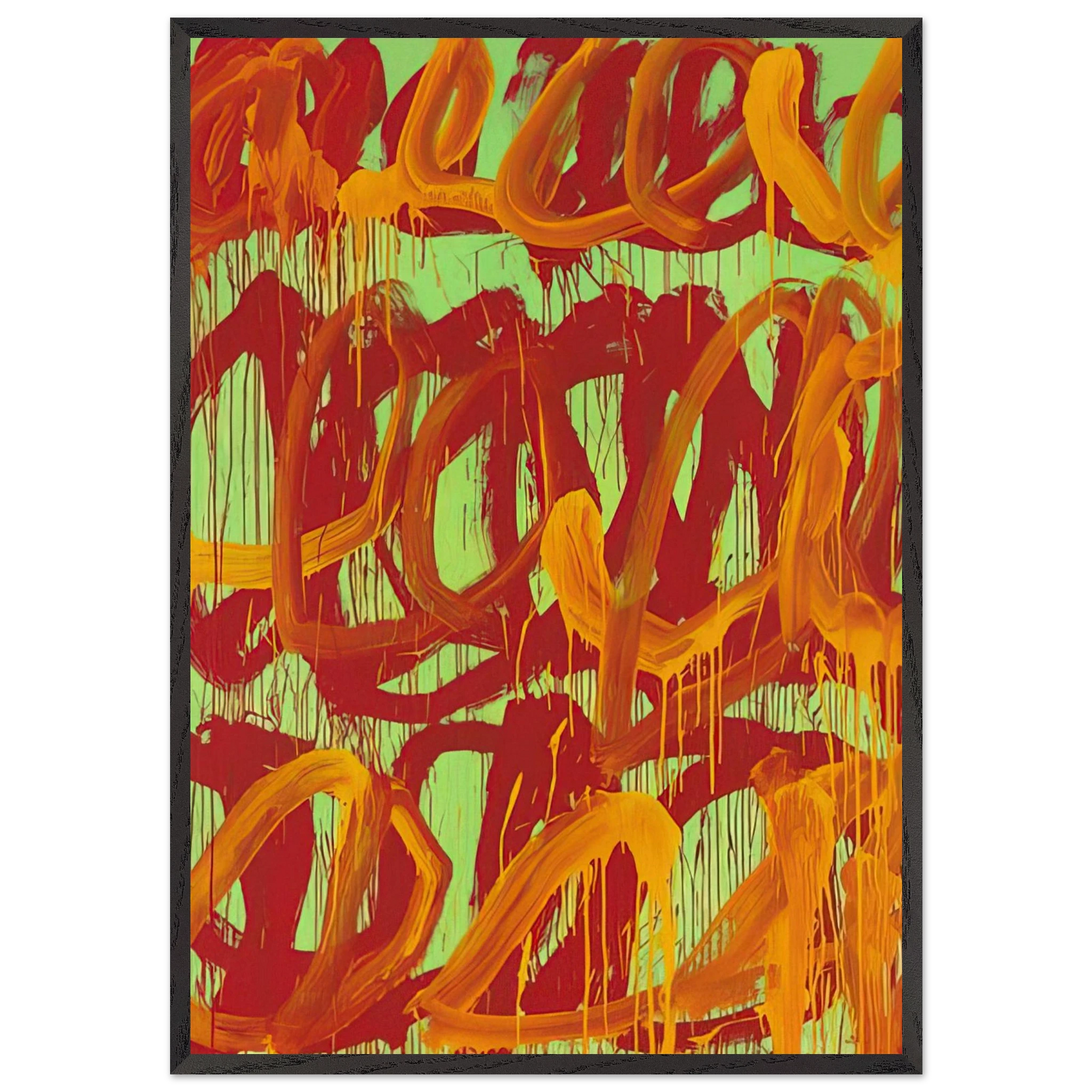 Camino Real  II  - Cy Twombly Framed Art Print – Black Wooden Frame - Default Title - -Framed Art Print