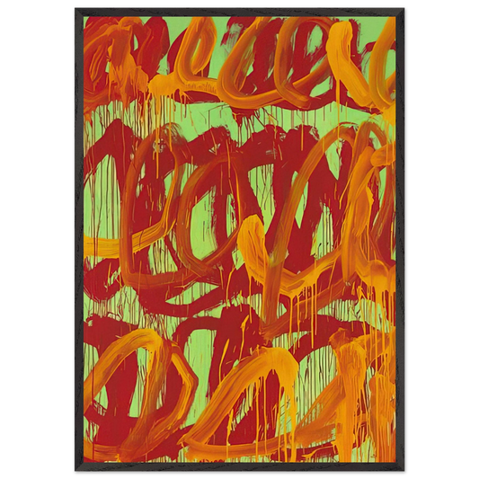 Camino Real  II  - Cy Twombly Framed Art Print – Black Wooden Frame - Default Title - -Framed Art Print