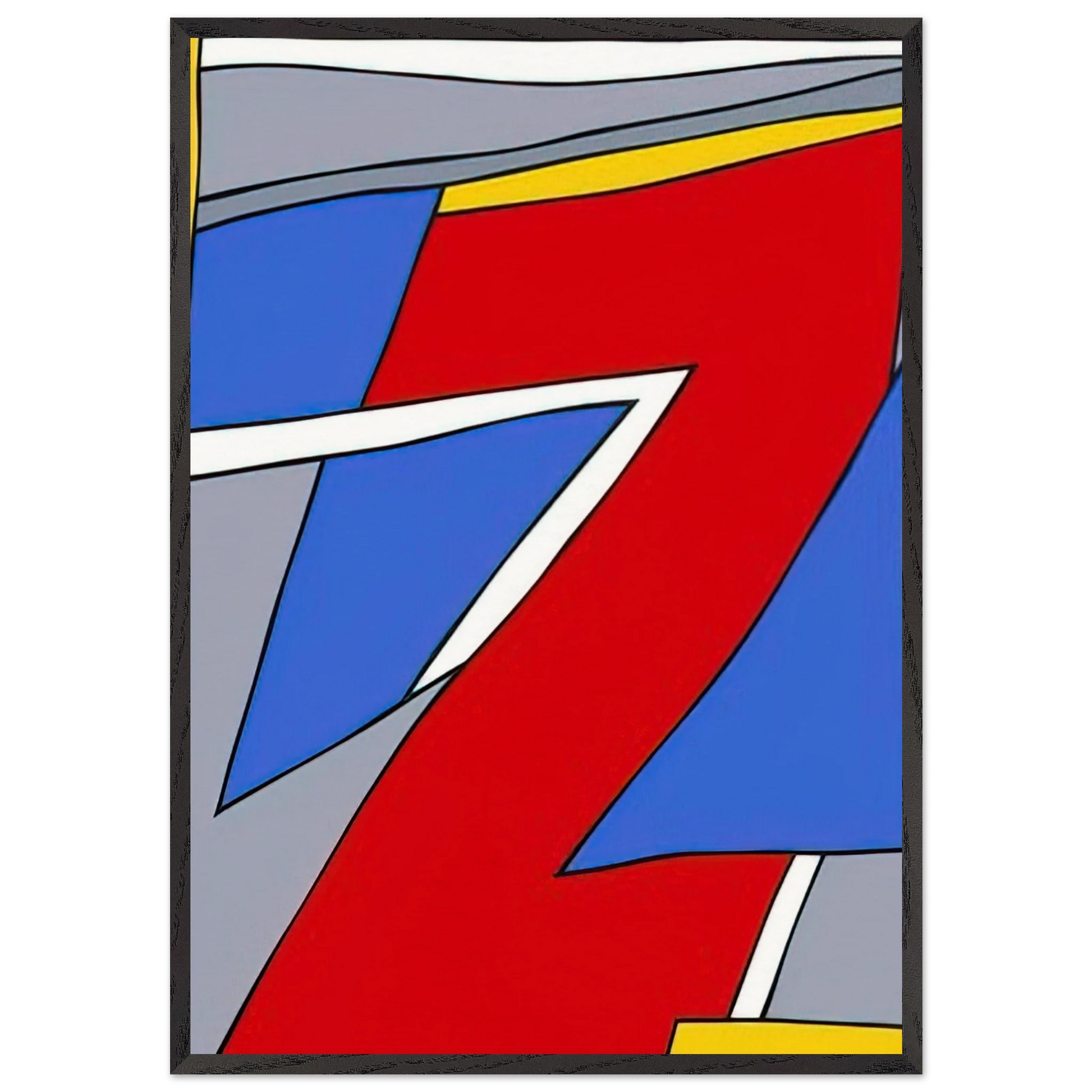 Ancient Image - 1984 - Nicholas Krushenick Framed Art Print – Black Wooden Frame - Default Title - -Framed Art Print