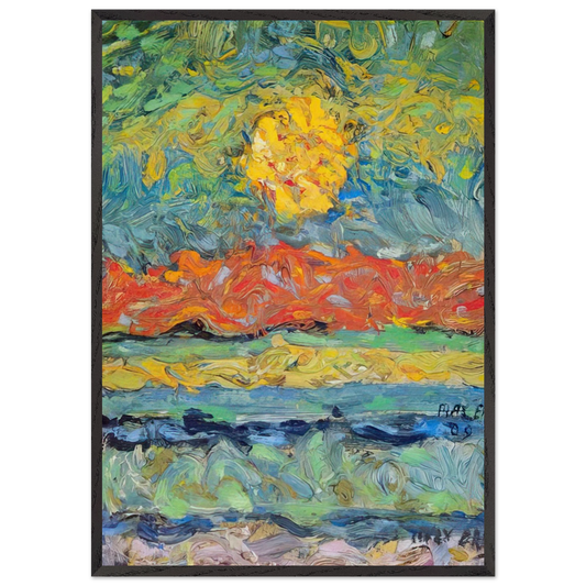 Landscape with Sun - Max Ernst Framed Art Print – Black Wooden Frame - Default Title - -Framed Art Print