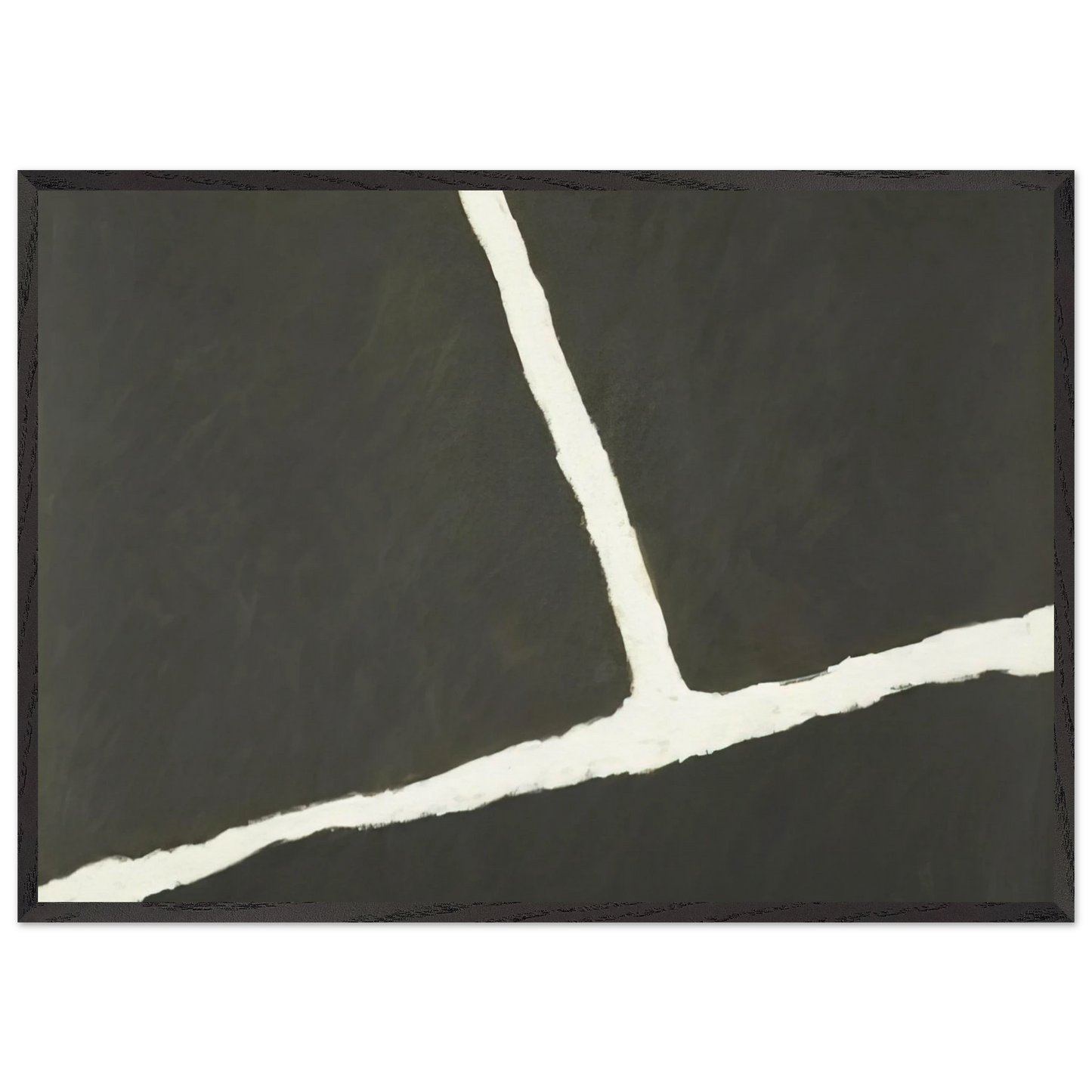 Krijtlijnen HV - 1977 N2 - Raoul De Keyser Framed Art Print – Black Wooden Frame - Default Title - -Framed Art Print