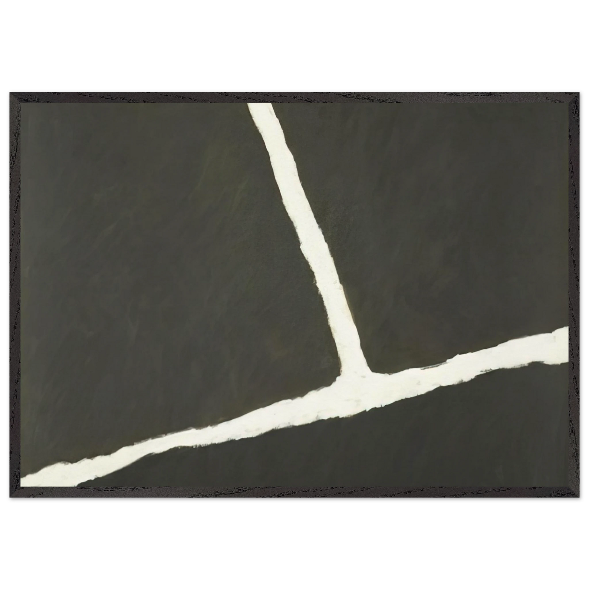 Krijtlijnen HV - 1977 N2 - Raoul De Keyser Framed Art Print – Black Wooden Frame - Default Title - -Framed Art Print