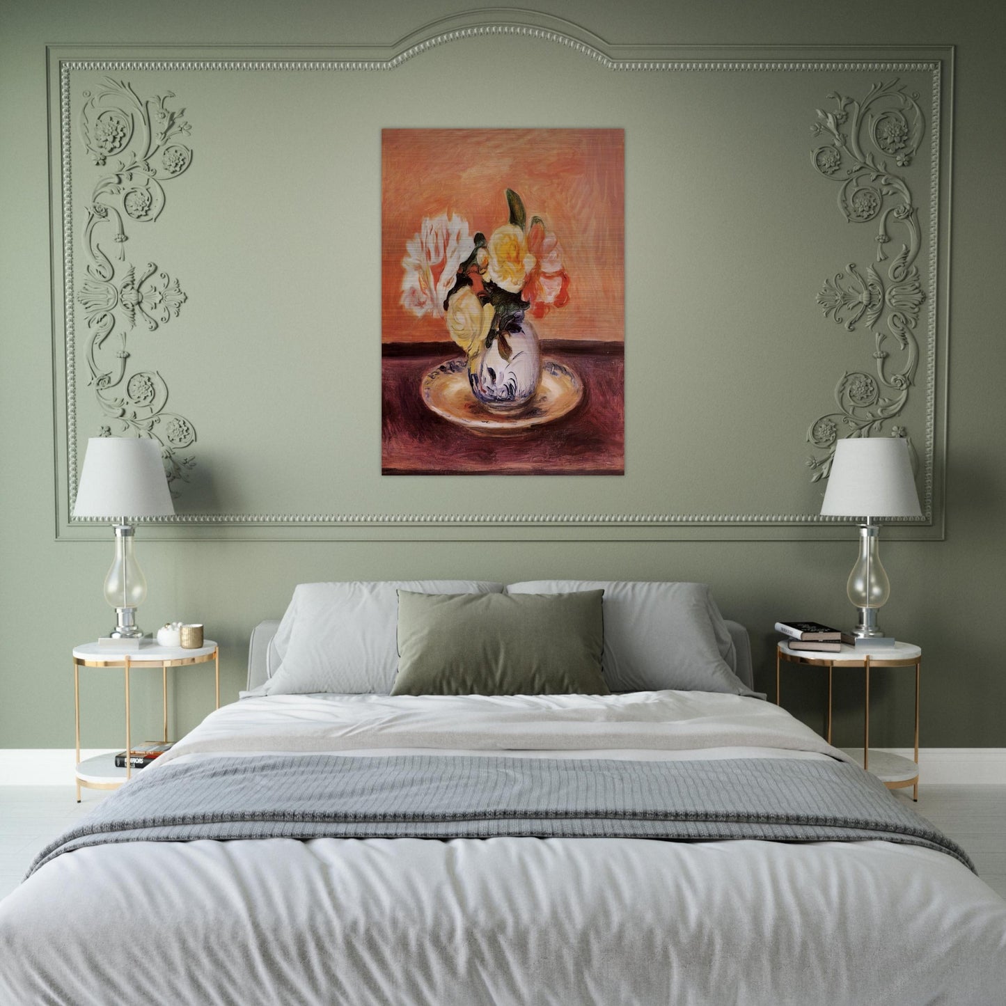 Vase of Flowers - Pierre-Auguste Renoir Brushed Aluminum Print - 70x100 cm / 28x40 inches | Pierre-Auguste Renoir Aluminum Print | Pierre-Auguste Renoir Prints