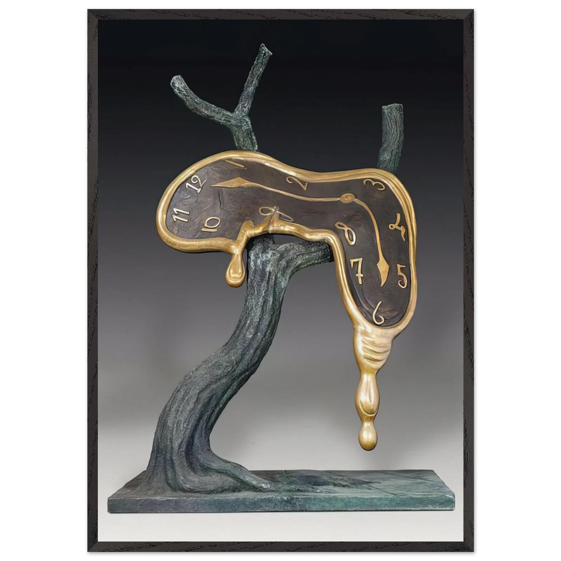 PROFILE OF TIME 1984 - Salvador Dali Framed Art Print – Black Wooden Frame - Default Title - -Framed Art Print