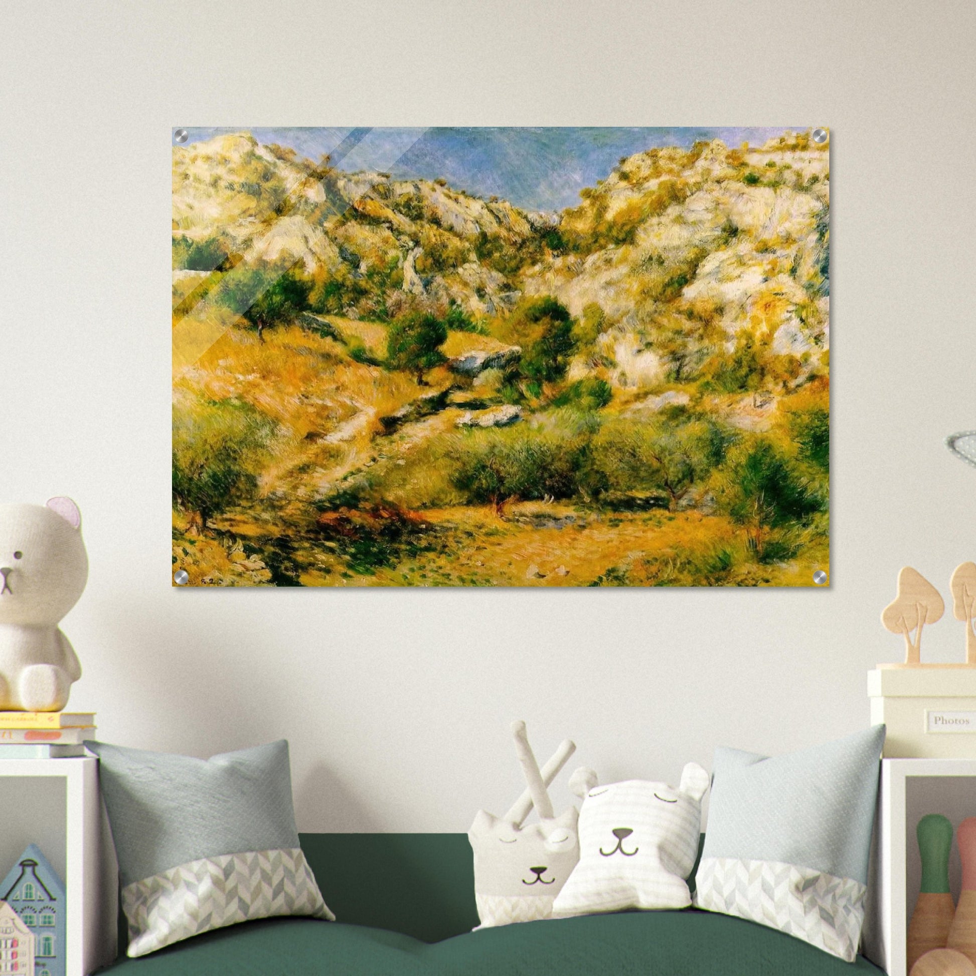 Rocky Craggs at l'Estaque - Pierre-Auguste Renoir Acrylic Print - 70x100 cm / 28x40″ inches