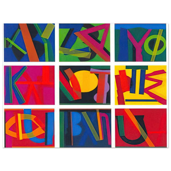 Joao Vieira - Untitled - Lettrism  75x100 cm / 30x40inches Fine Art Poster