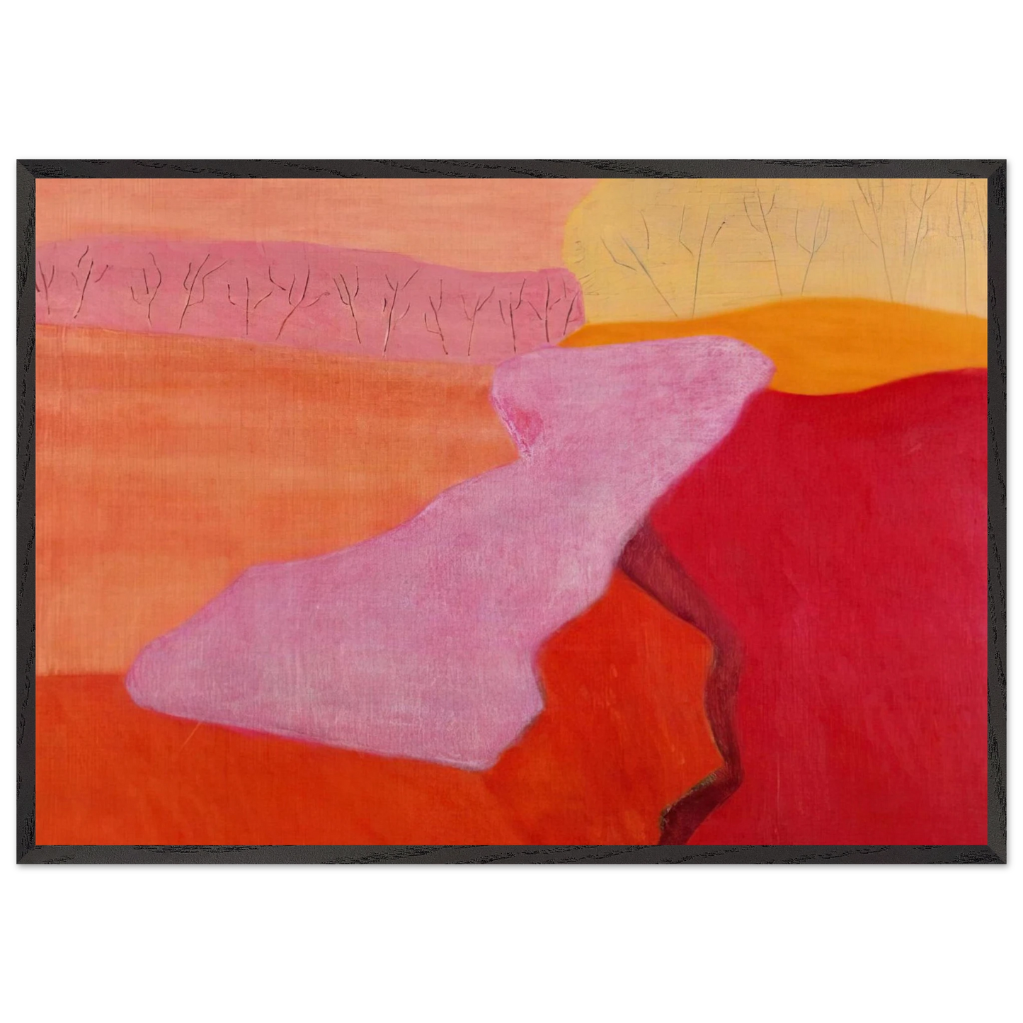 Shapes of Spring - 1952 - Milton Avery Framed Art Print – Black Wooden Frame - Default Title - -Framed Art Print