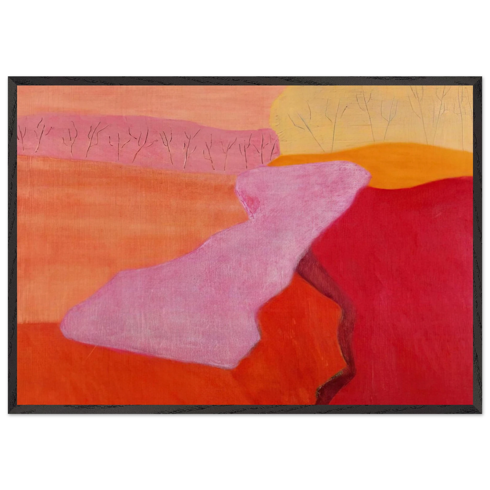 Shapes of Spring - 1952 - Milton Avery Framed Art Print – Black Wooden Frame - Default Title - -Framed Art Print