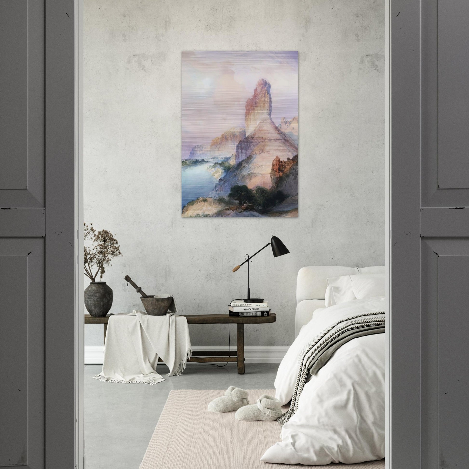 Butte Green River Wyoming - Thomas Moran Brushed Aluminum Print - 70x100 cm / 28x40 inches | Thomas Moran Aluminum Print | Thomas Moran Prints