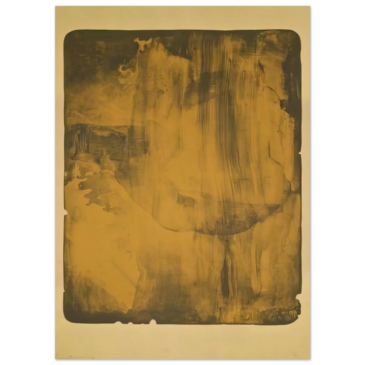 Helen Frankenthaler - Bronze Smoke - 1978 Wall art - 45x60 cm / 18x24 Inches - Premium Wooden Framed Poster With Fine Art Paper - White frame