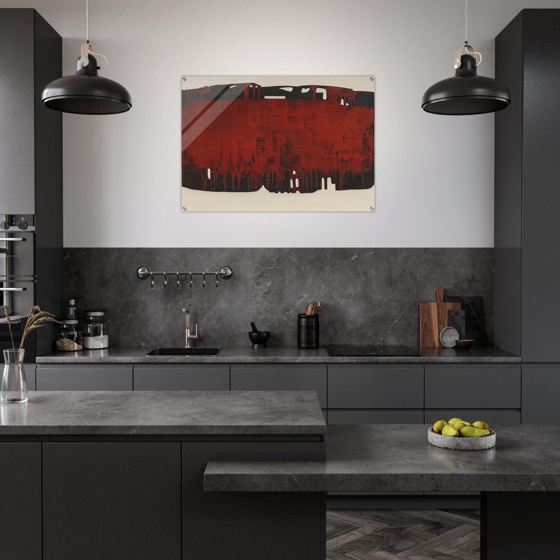 Composition rouille et noire XXV - 1974 - Pierre Soulages Acrylic Print - 70x100 cm / 28x40″ inches | Pierre Soulages Wall Art | Pierre Soulages Prints