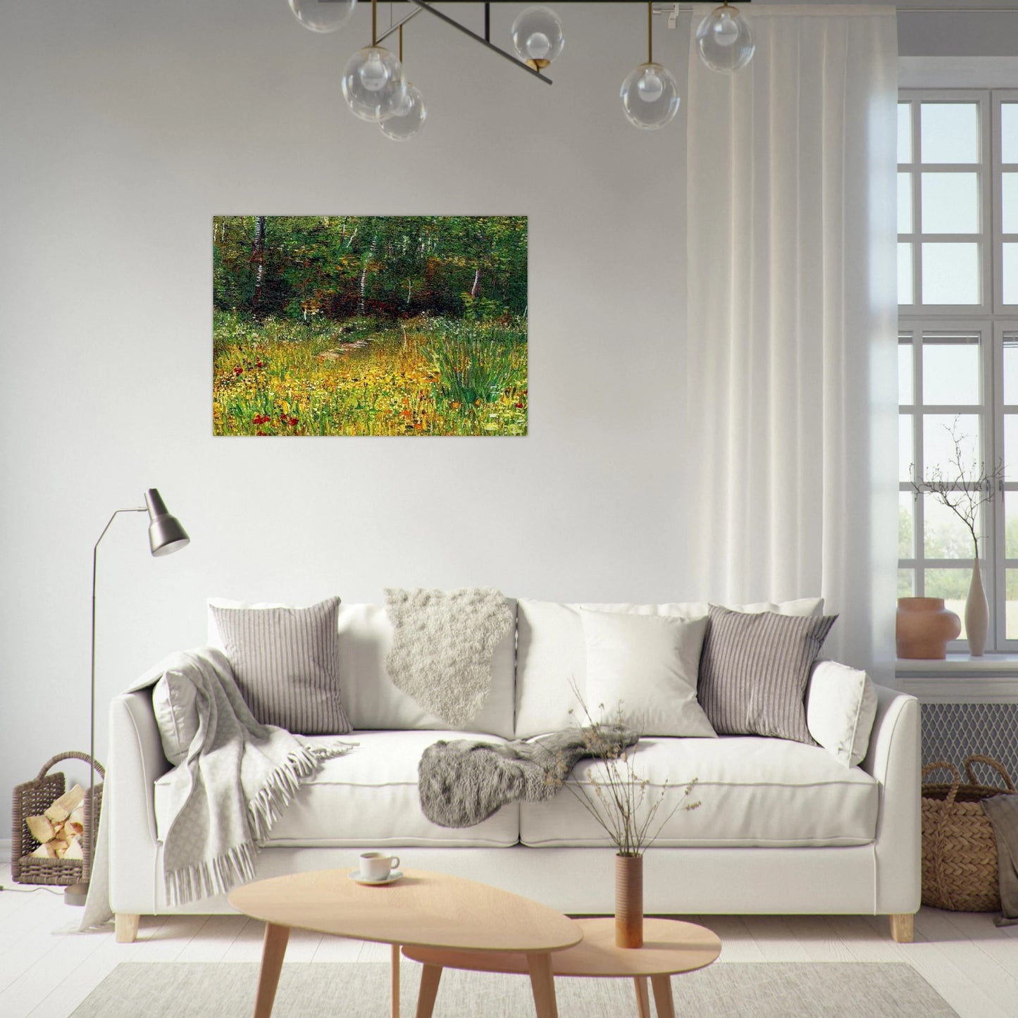 Park at Asnieres in Spring - Vincent van Gogh Brushed Aluminum Print - 70x100 cm / 28x40 inches | Vincent van Gogh Aluminum Print | Vincent van Gogh Prints