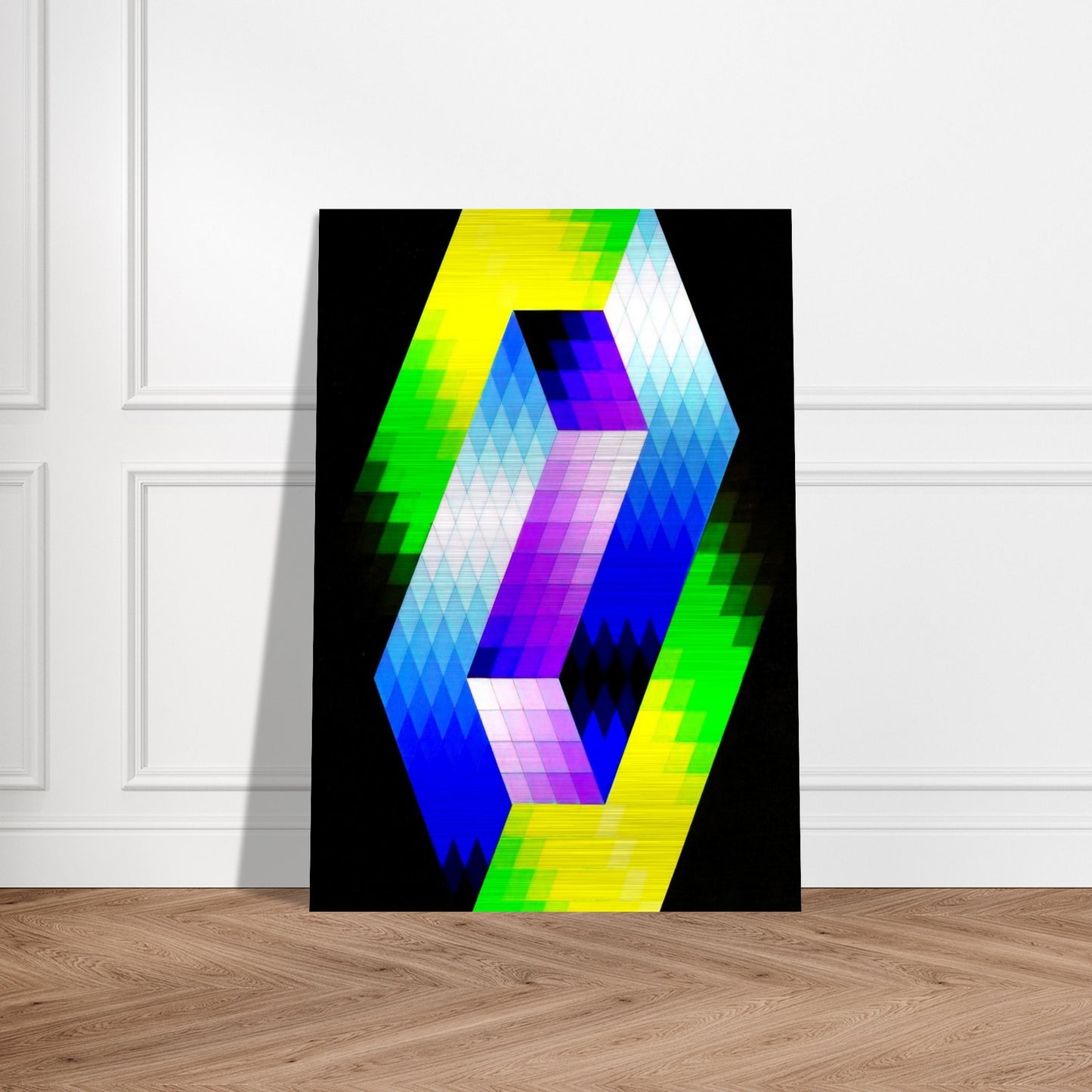 Keple Gestalt - 1968 - Victor Vasarely Brushed Aluminum Print - 70x100 cm / 28x40 inches | Victor Vasarely Aluminum Print | Victor Vasarely Prints