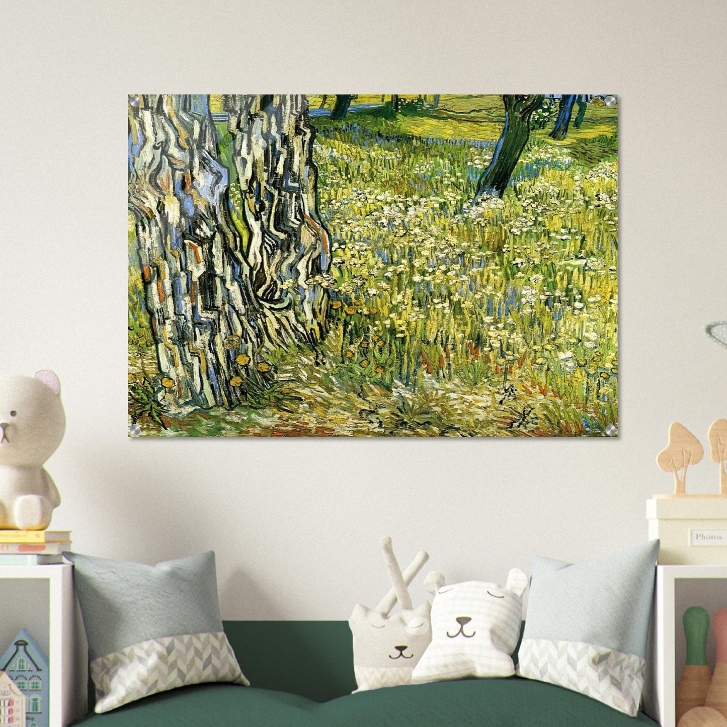 Tree Trunks in the Grass - Vincent van Gogh Acrylic Print - 70x100 cm / 28x40″ inches