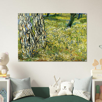 Tree Trunks in the Grass - Vincent van Gogh Acrylic Print - 70x100 cm / 28x40″ inches