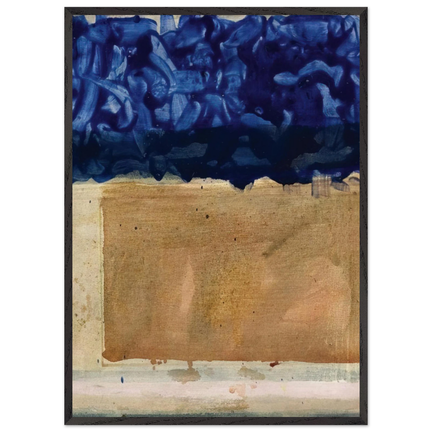 Helen Frankenthaler - Shoreline - 1952 Wall art - 21x29.7 cm / 8x12" - Premium Wooden Framed Poster With Fine Art Paper - Wood frame