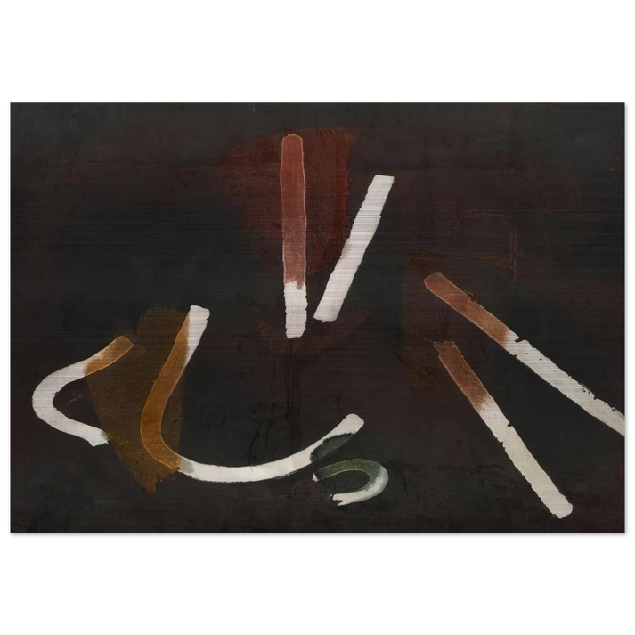 Composition Brun - 1933 - John Ferren Brushed Aluminum Print - 70x100 cm / 28x40 inches | John Ferren Aluminum Print | John Ferren Prints