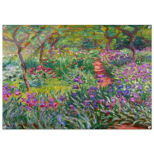 The Iris Garden at Giverny - claude monet Acrylic Print - 70x100 cm / 28x40″ inches | claude monet Wall Art | claude monet Prints