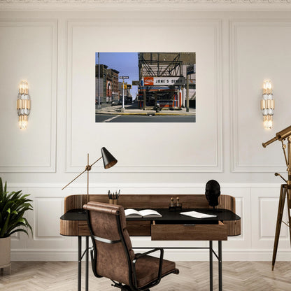JONES DINER 1979 - Richard Estes Brushed Aluminum Print - 70x100 cm / 28x40 inches | Richard Estes Aluminum Print | Richard Estes Prints