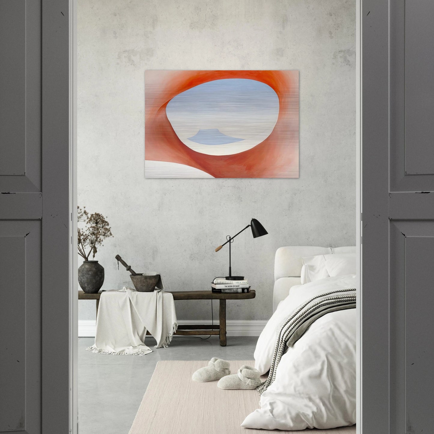 Pedernal - From the Ranch I - Georgia O'Keeffe Brushed Aluminum Print - 70x100 cm / 28x40 inches | Georgia O'Keeffe Aluminum Print | Georgia O'Keeffe Prints