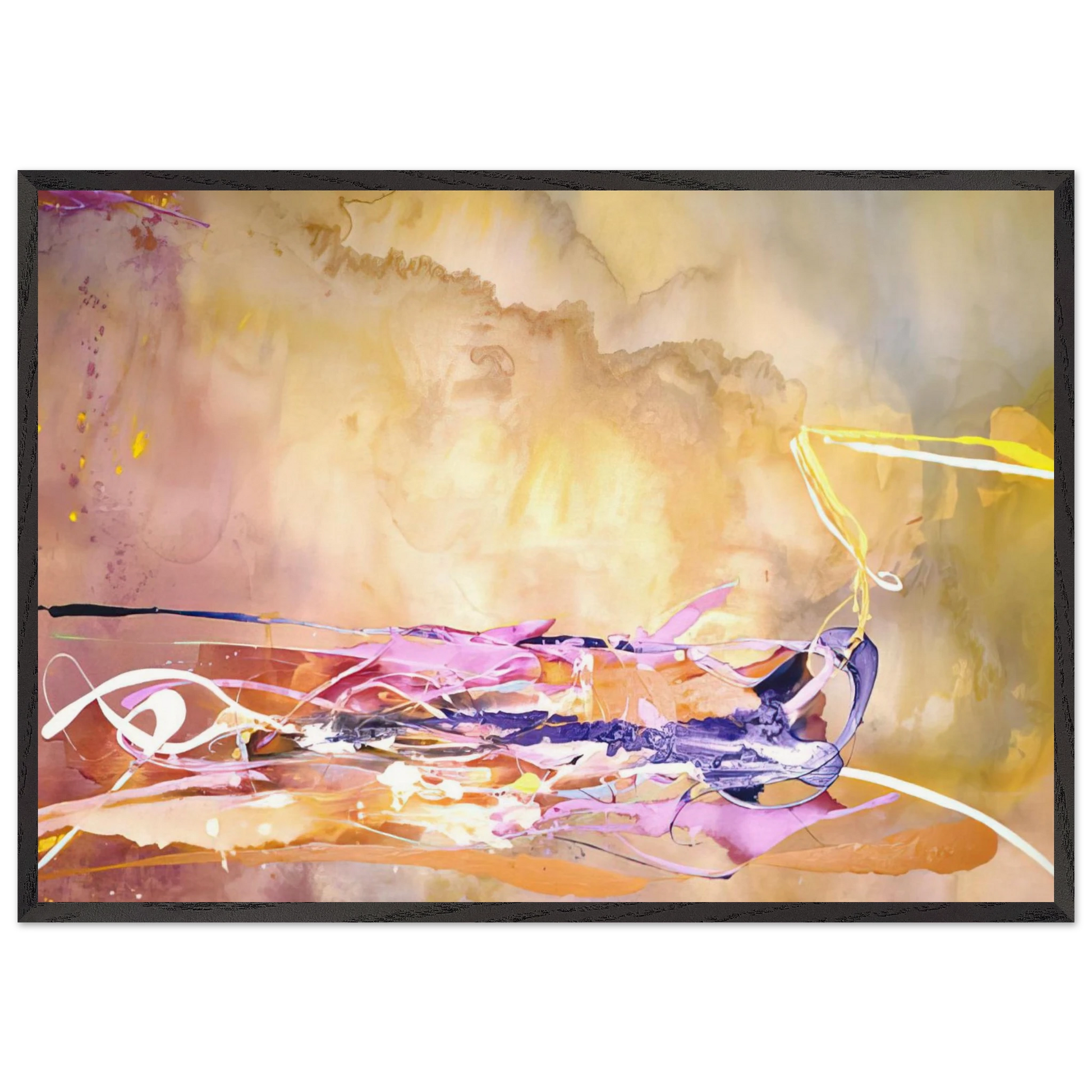 North Country - 1969 - Ronnie Landfield Framed Art Print – Black Wooden Frame - Default Title - -Framed Art Print