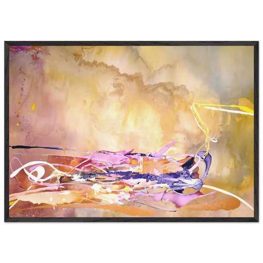 North Country - 1969 - Ronnie Landfield Framed Art Print – Black Wooden Frame - Default Title - -Framed Art Print