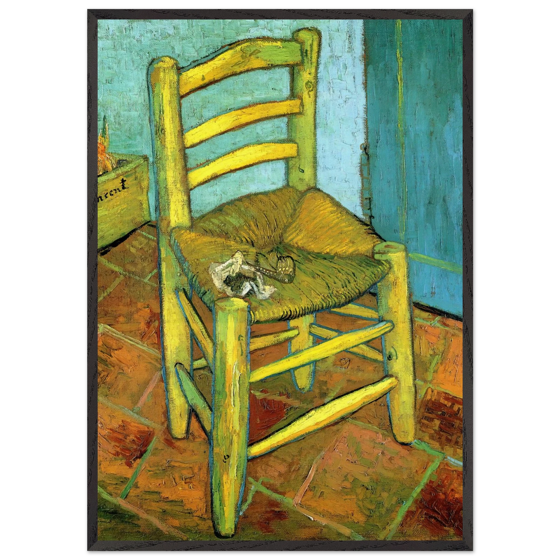 Van Goghs Chair - Vincent van Gogh Framed Art Print – Black Wooden Frame - Default Title - -Framed Art Print