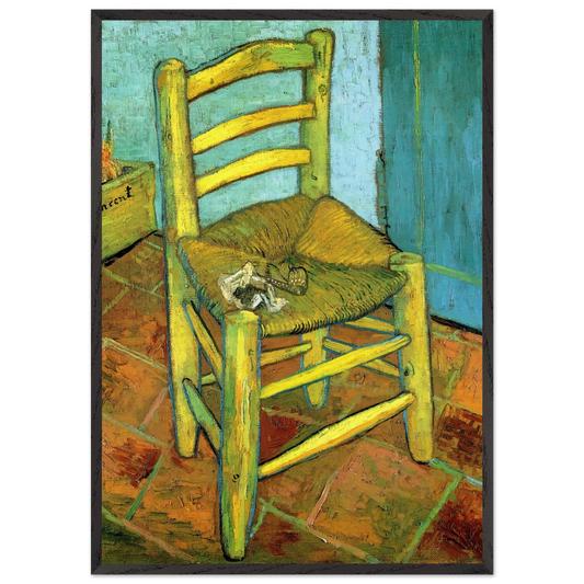 Van Goghs Chair - Vincent van Gogh Framed Art Print – Black Wooden Frame - Default Title - -Framed Art Print