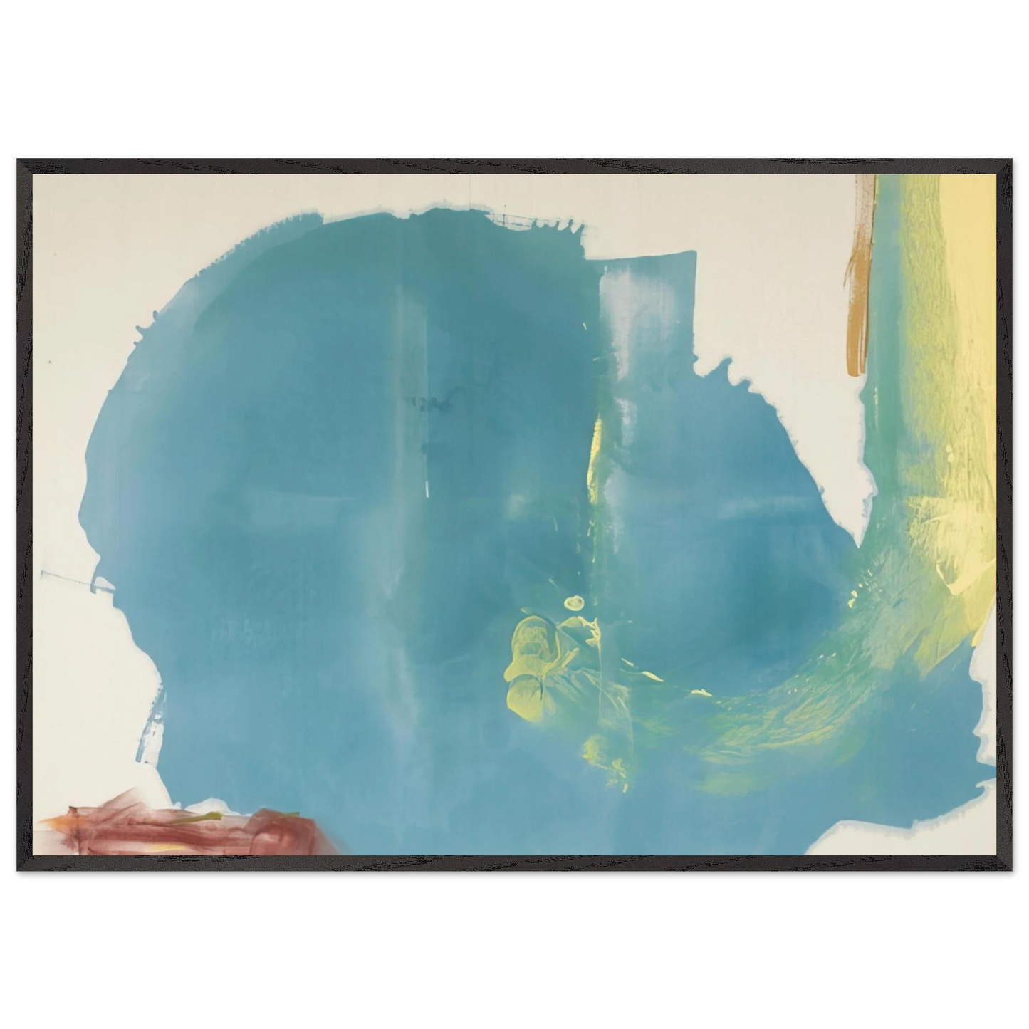 Helen Frankenthaler - Where Necessary - 1977 Wall art - 70x100 cm / 28x40 inches - Premium Wooden Framed Poster With Fine Art Paper - Black frame