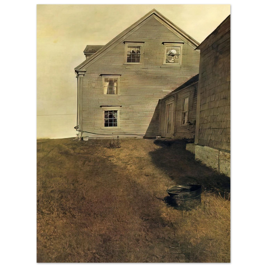 Andrew Wyeth - WEATHERSIDE Wall Art - 21x29.7 cm / 8x12" - Fine Art Poster - -