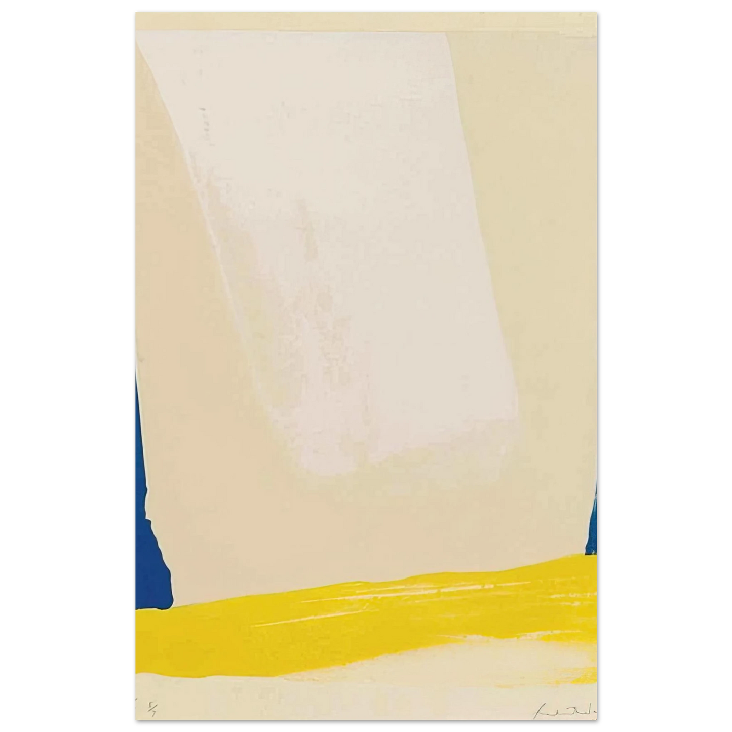 Helen Frankenthaler - White Portal - 1967 Wall art - 15x20 cm / 6x8 inches - Premium Wooden Framed Poster With Fine Art Paper - White frame