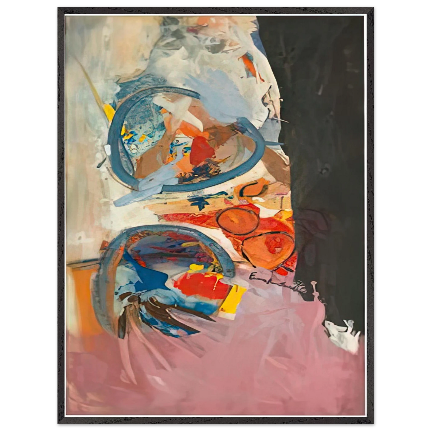 Helen Frankenthaler - Take Off, 1956- Wall Art - 30x40 cm / 12x16 inches - Premium Wooden Framed Poster With Fine Art Paper - Black frame