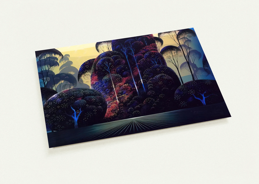 Mendocino By Eyvind Earle Pack of 10 Post Cards | Eyvind Earle Post Cards | A6 (10.5 x 14.8 cm) - 4.1 x 5.8 inches