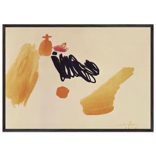 18956 - 1956 - Julius Bissier Framed Art Print – Black Wooden Frame - Default Title - -Framed Art Print